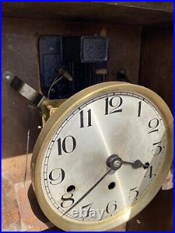 Vintage Fully Working Westminster Chime 1930s Wall Clock Wood Antique Large