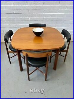 Vintage G Plan Fresco Teak Danish Dining Table & 4 Chairs. Retro Kofod Larsen