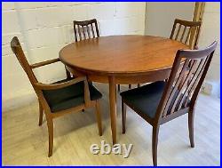 Vintage G Plan Table and Chairs 6 Midcentury Retro Teak (delivery available)