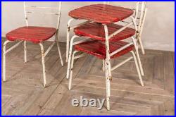 Vintage Garden Table And Chairs Set Stackable Garden Furniture