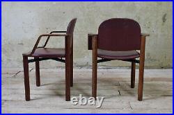 Vintage German Carver Dining Chairs by Lubke Mid Century Modernist