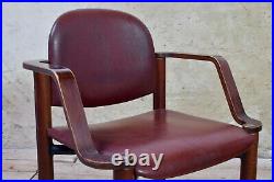 Vintage German Carver Dining Chairs by Lubke Mid Century Modernist