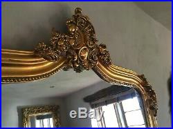 Vintage Gold Gilt Ornate French Wedding Statement Dress Arch Leaner Mirror 6ft