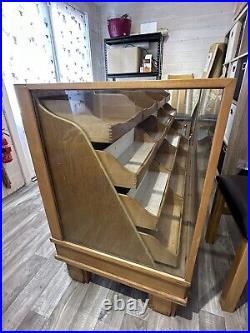Vintage Haberdashery Cabinet/Shop counter Wood & glass