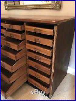 Vintage Haberdashery Drawers Shop Counter Cabinet Drawers Industrial Storage