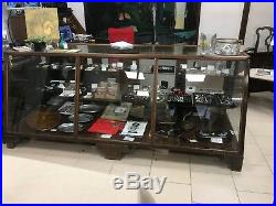 Vintage Haberdashery Glass Antique Shop Counter Display Cabinet Interior