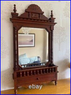 Vintage Hall Mirror mahogany with draw