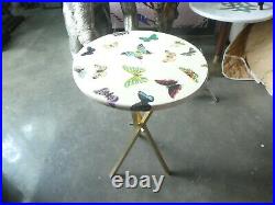 Vintage Iconic Fornasetti White Butterfly Side Table