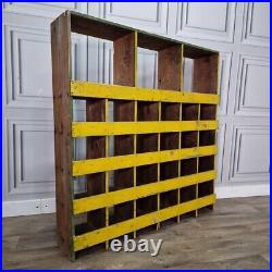 Vintage Industrial Wooden Pigeon Hole Storage Shelves Rustic Workshop Upcycle