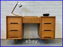Vintage John & Sylvia Reid Oak Desk / Dressing Table. Stag. Retro Danish G Plan