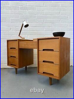 Vintage John & Sylvia Reid Oak Desk / Dressing Table. Stag. Retro Danish G Plan