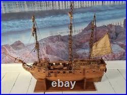 Vintage Large Antique Ship Model hms favourite