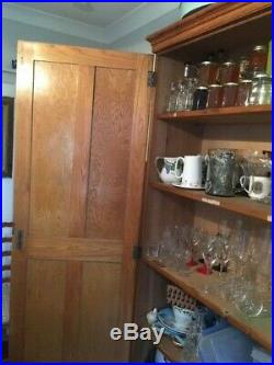 Vintage Large Wooden School Cupboard with Shelves Kitchen/ Larder / Hall