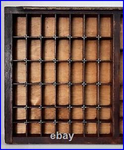 Vintage Letterpress Wood Printers Tray Brass Joiners Good Condition From CASLON