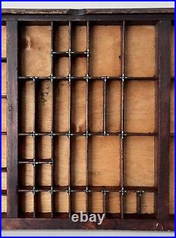 Vintage Letterpress Wood Printers Tray Brass Joiners Good Condition From CASLON