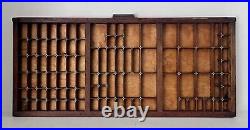 Vintage Letterpress Wood Printers Tray With Brass Restored In Good Condition