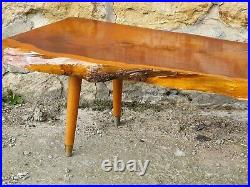 Vintage Live Edge coffee table, Rustic, arts and crafts, Tree trunk, side table