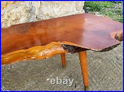 Vintage Live Edge coffee table, Rustic, arts and crafts, Tree trunk, side table