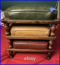 Vintage MCM Ethan Allen Three Stacking Foot Stools Ottoman