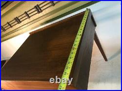 Vintage MID Century Modern Walnut Black Accent Drawer End Table 22 X 26.5