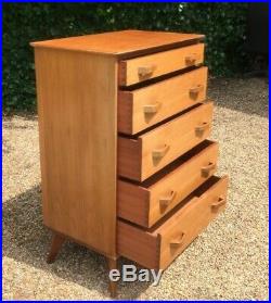 Vintage MID To Late 20th Century Tallboy Chest Of Drawers Tall Boy