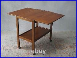 Vintage Mid Century Teak Folding Table Drinks Trolley Delivery Available
