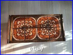 Vintage Mid Century Tiled Coffee Table Antique Danish G Plan Style