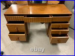 Vintage Mid Century Walnut Dressing Table & Chair made by Heals