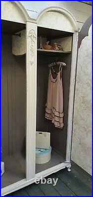 Vintage Painted Large Double French Wardrobe Shabby Chic CAN ARRANGE COURIER