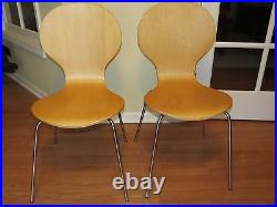 Vintage Pair Of MID Century Modern Ant Chairs Bentwood Arne Jacobsen Inspired
