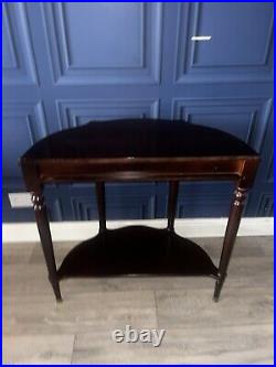 Vintage Regency Style Cherry Mahogany Demi-Lune Occasional Hall Table