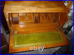 Vintage Reproduction Yew Wood Secretaire Chest Ideal For Painting