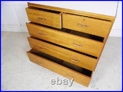 Vintage Retro Ex Military large Mahogany Formica Chest of drawers REMPLOY 70s B