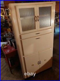 Vintage Retro Kitchen Cabinet Larder by Lebus 1950s 70 inches tall