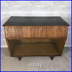 Vintage Retro Mid Century Solid Wood Shop Retail Display Cabinet Desk Counter