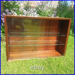 Vintage Rose Wood Small Bookcase Display Cabinet. Mid Century. Antique