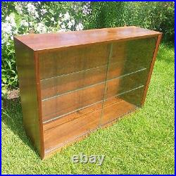 Vintage Rose Wood Small Bookcase Display Cabinet. Mid Century. Antique