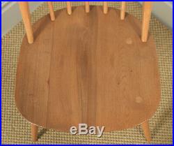 Vintage Set Elm Blonde Ercol Quaker Drop Leaf Kitchen Dining Table & Four Chairs