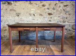 Vintage Solid Oak Desk 1940s