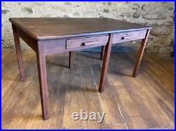 Vintage Solid Oak Desk 1940s