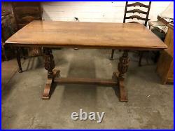 Vintage Solid Oak Refectory / Cottage Dining Table