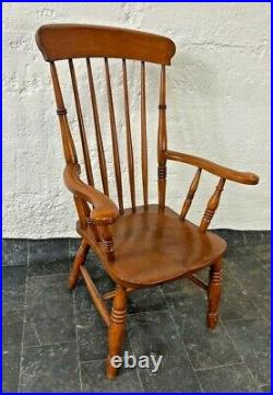Vintage Solid Wooden Farmhouse Style Large Carver Armchair