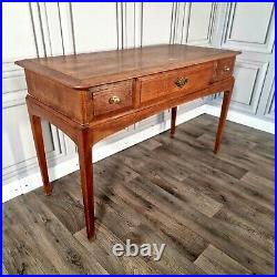 Vintage Stag Edwardian Style Wood Library Writing Table Console Desk Lowboy