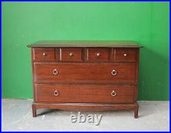 Vintage Stag Minstrel Chest of Drawers, Lowboy, Sideboard, Retro, Antique Style