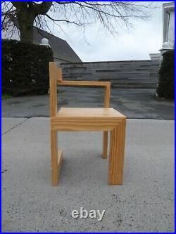 Vintage Steltman Spectrum Style Cubist Chair Wood Rietveld Reproduction
