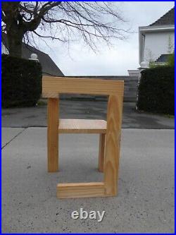 Vintage Steltman Spectrum Style Cubist Chair Wood Rietveld Reproduction