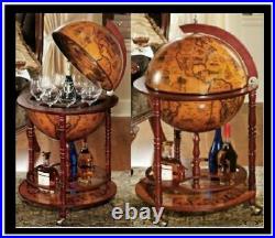 Vintage Style Antique Globe Drinks Mini bar Trolley Cabinet Ideal Gift