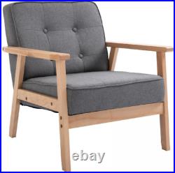 Vintage Style Danish Armchair Mid Century Chair Retro Fabric Sofa Modern Seat