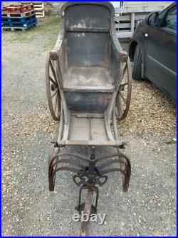 Vintage Victorian Bath Chair Cart Wheel Cartwheel Wagon Wheel Museum Piece