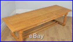 Vintage Welsh 8ft 10 Solid Oak Farmhouse Kitchen Refectory Dining Room Table